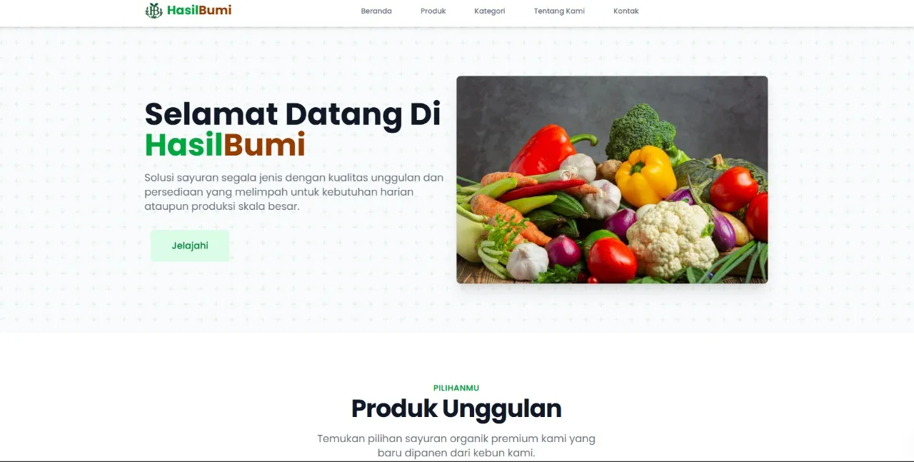Hasil Bumi — local agriculture marketplace